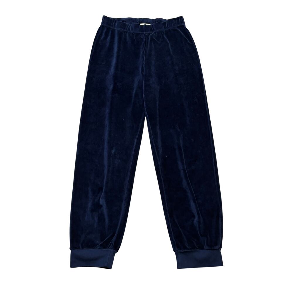 SUZIE KONDI Velour Jogger Sweatpants Navy Blue Women's XS Loungewear